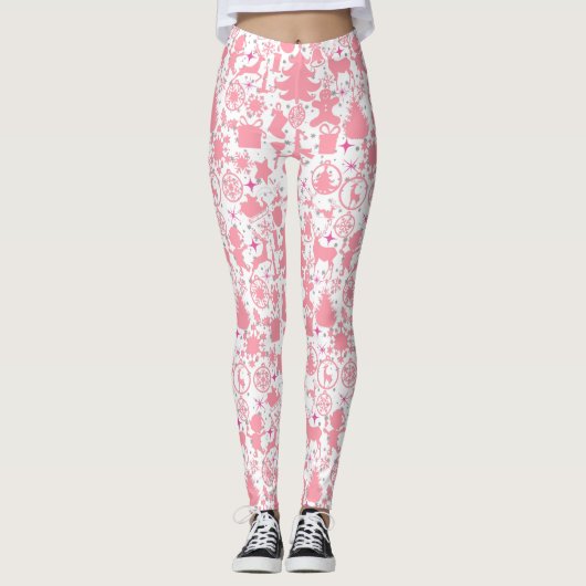 Afbeeldingen van Kerstmis in Roze Leggings (Voorkant)