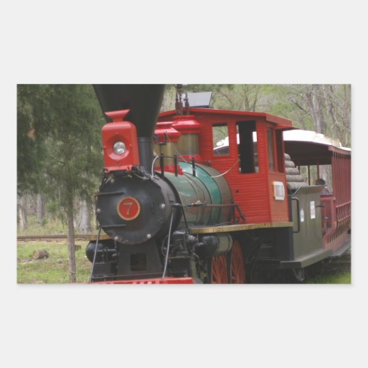 Afbeeldingen van locomotieven rechthoekige sticker (Voorkant)