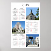 Afbeeldingen van Madrid kalender 2019 Poster (Voorkant)