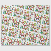 Afbeeldingen van Mexicaanse Fiesta Party Cadeaupapier (Vlak)