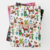 Afbeeldingen van Mexicaanse Fiesta Party Inpakpapier Vel (In situ)