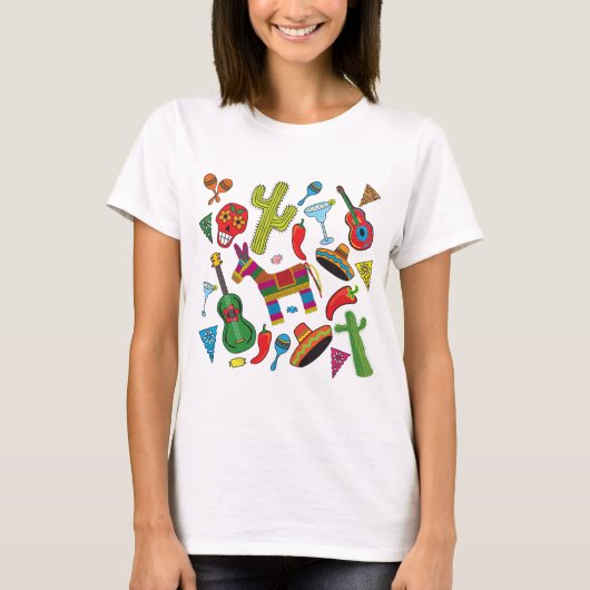 Afbeeldingen van Mexicaanse Fiesta Party T-shirt (Voorkant)