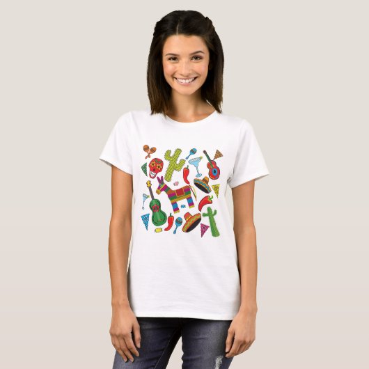 Afbeeldingen van Mexicaanse Fiesta Party T-shirt (Voorkant volledig)