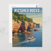 Afbeeldingen van Rocks Michigan Travel Briefkaart (Voorkant / Achterkant)