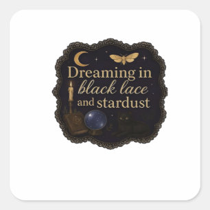 Afbeeldingen van Whimsigoth Fantasy Mystical Fores Vierkante Sticker