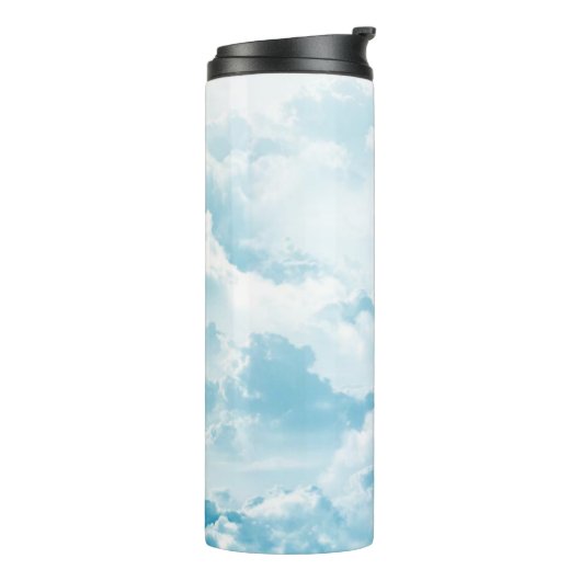 Afbeeldingen van wolkenvectorvector cartoon thermosbeker (Gedraaid links)