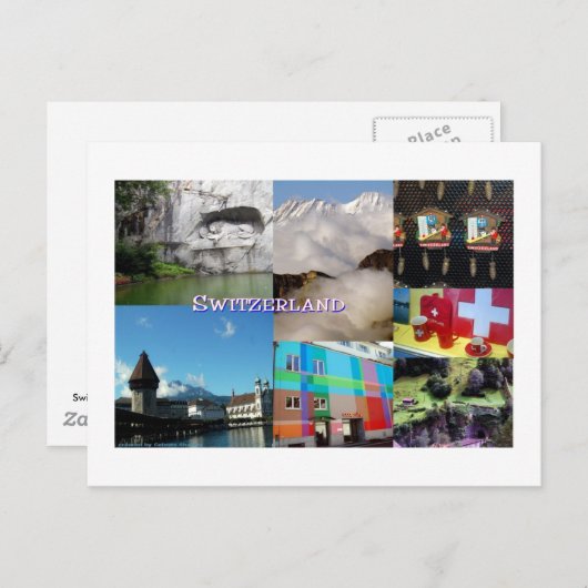 Afbeeldingen van Zwitserland Briefkaart (Voorkant / Achterkant)