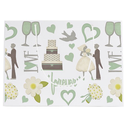 Afbeeldingen voor speciale huwelijksdag groot cadeauzakje (Voorkant)