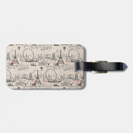  Afbeeldingen voor zwart-wit Europa Bagagelabel (Achterkant horizontaal)