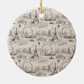 Afbeeldingen voor zwart-wit Europa Keramisch Ornament (Achterkant)