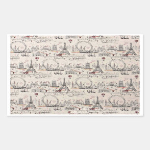 Afbeeldingen voor zwart-wit Europa Rechthoekige Sticker