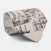 Afbeeldingen voor zwart-wit Europa Stropdas (Opgerold)