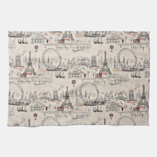  Afbeeldingen voor zwart-wit Europa Theedoek (Horizontaal)