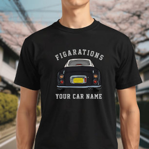 Afbeeldingen Zwarte figaro Auto Naam T-shirt