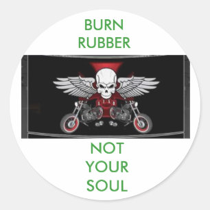 afbeeldingenCALORLIA, BURN RUBBER, N... Ronde Sticker