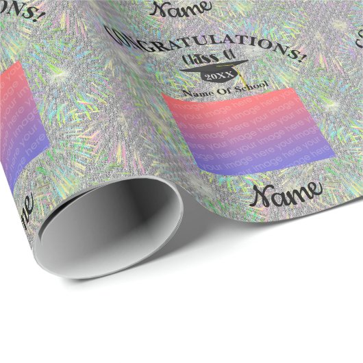 Afbeeldingslampvoet en persoonlijke foto Tassel Cadeaupapier (Rol Hoek)