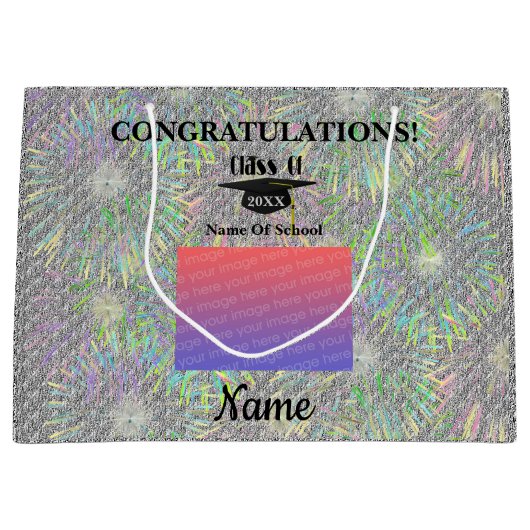 Afbeeldingslampvoet en persoonlijke foto Tassel Groot Cadeauzakje (Voorkant)