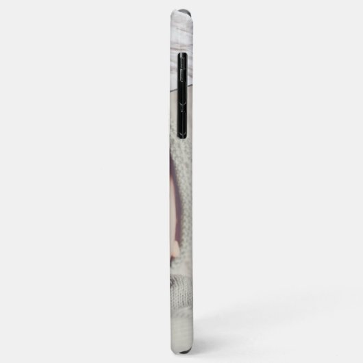 Afbeeldingsmarmer en -monogram met aangepaste foto Case-Mate iPhone case (Achterkant/links)