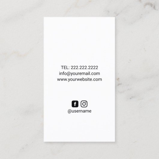 Afbeeldingsminimaliseringsminimalist voor Cute Moo Visitekaartje (Achterkant)