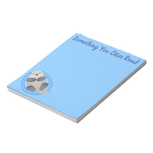 Afbeeldingsnotities voor zee otter-cartoon bevesti notitieblok (Linkerzijde)