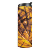 Afbeeldingspatroon van tropische palmbladeren thermosbeker (Gedraaid links)