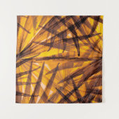 Afbeeldingspatroon van tropische palmbladeren wandkleed (Voorkant (horizontaal))