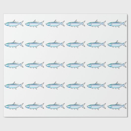 Afbeeldingsvector Tarpon Ocean Gamefish Cadeaupapier (Vlak)