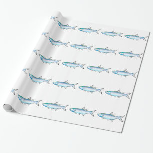 Afbeeldingsvector Tarpon Ocean Gamefish Cadeaupapier