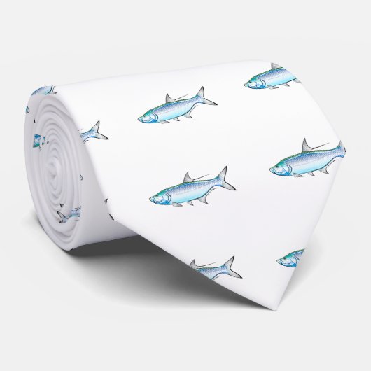 Afbeeldingsvector Tarpon Ocean Gamefish Stropdas (Opgerold)