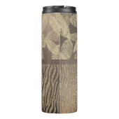 Afbeeldingsveren met Zebra Print Monogram Thermosbeker (Achterkant)