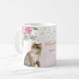 Afbeeldingsweergave van katten Gold Glitter Girl G Koffiemok