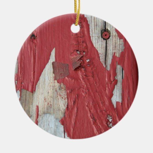 Afbladderende verf versiering keramisch ornament (Voorkant)