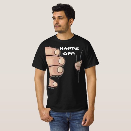 "Afblijven!" Grappig Humor T-Shirt (Voorkant volledig)