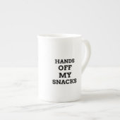 Afblijven van mijn snacks porselein kop (Voorkant rechts)