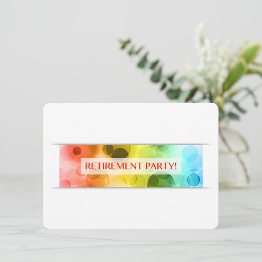afboekingspartij ( regenboogbokeh ) kaart (Staand voorkant)