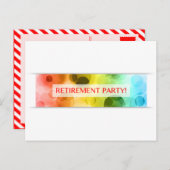 afboekingspartij ( regenboogbokeh ) uitnodiging briefkaart (Voorkant / Achterkant)