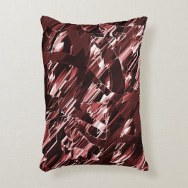 Afbraak van gescheurde of slecht gesneden rode bla accent kussen