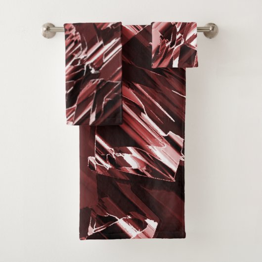 Afbraak van gescheurde of slecht gesneden rode bla bad handdoek (Insitu)