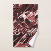 Afbraak van gescheurde of slecht gesneden rode bla bad handdoek (Handdoek)