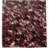 Afbraak van gescheurde of slecht gesneden rode bla douchegordijn (Voorkant)