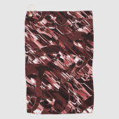 Afbraak van gescheurde of slecht gesneden rode bla golfhanddoek (Voorkant)