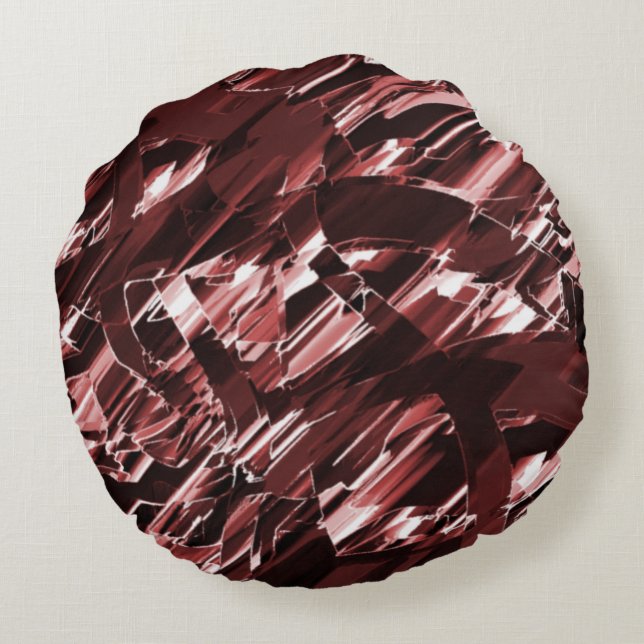 Afbraak van gescheurde of slecht gesneden rode bla rond kussen (Achterkant)