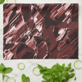 Afbraak van gescheurde of slecht gesneden rode bla theedoek (Gevouwen)