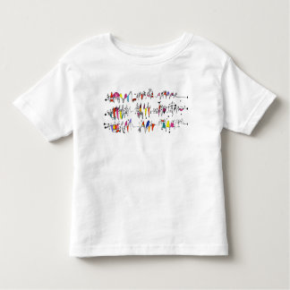 Afbraak van golvende lijnen kinder shirts