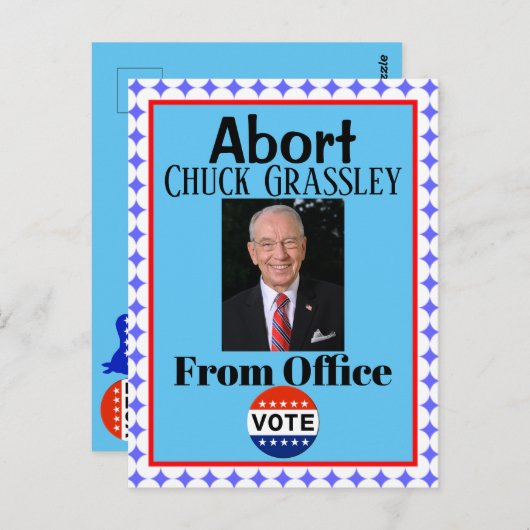 Afbreken Chuck Grassley Briefkaart (Voorkant / Achterkant)