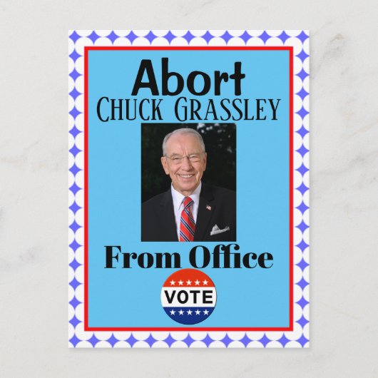 Afbreken Chuck Grassley Briefkaart (Voorkant)