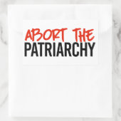 Afbreken van het patriarchaat rechthoekige sticker (Tas)