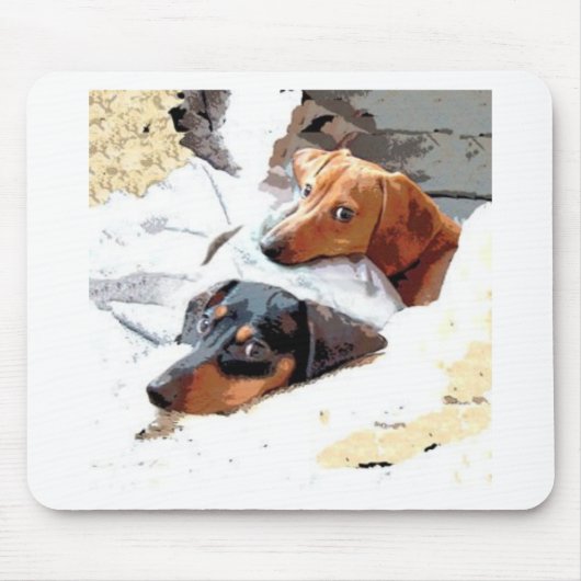 Afbrekende honden muismat (Voorkant)