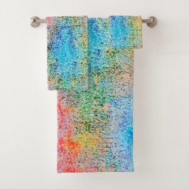 Afbrokkeling van kleuren bad handdoek
