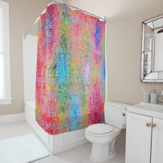 Afbrokkeling van kleuren douchegordijn (In situ)